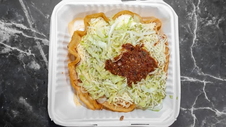 Super Vegetarian Tostada Specialty.